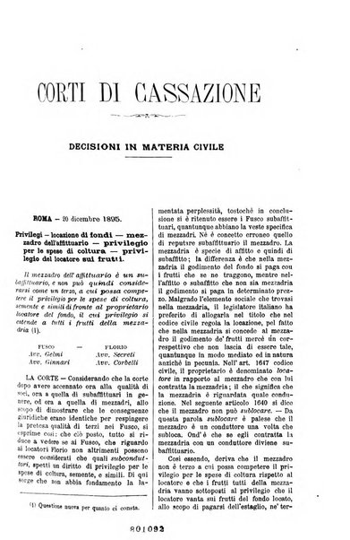 Annali della giurisprudenza italiana raccolta generale delle decisioni delle Corti di cassazione e d'appello in materia civile, criminale, commerciale, di diritto pubblico e amministrativo, e di procedura civile e penale