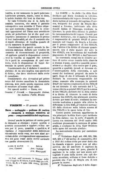 Annali della giurisprudenza italiana raccolta generale delle decisioni delle Corti di cassazione e d'appello in materia civile, criminale, commerciale, di diritto pubblico e amministrativo, e di procedura civile e penale