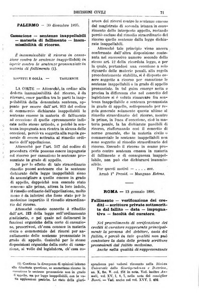 Annali della giurisprudenza italiana raccolta generale delle decisioni delle Corti di cassazione e d'appello in materia civile, criminale, commerciale, di diritto pubblico e amministrativo, e di procedura civile e penale