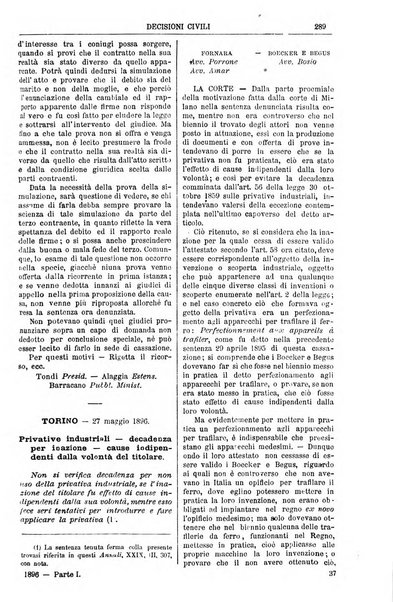 Annali della giurisprudenza italiana raccolta generale delle decisioni delle Corti di cassazione e d'appello in materia civile, criminale, commerciale, di diritto pubblico e amministrativo, e di procedura civile e penale