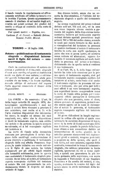 Annali della giurisprudenza italiana raccolta generale delle decisioni delle Corti di cassazione e d'appello in materia civile, criminale, commerciale, di diritto pubblico e amministrativo, e di procedura civile e penale