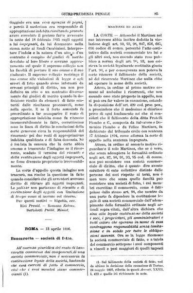 Annali della giurisprudenza italiana raccolta generale delle decisioni delle Corti di cassazione e d'appello in materia civile, criminale, commerciale, di diritto pubblico e amministrativo, e di procedura civile e penale