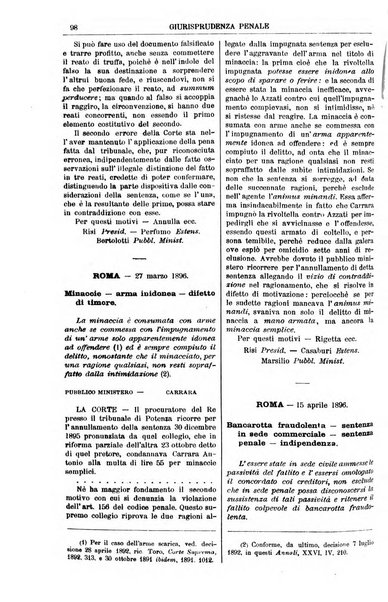 Annali della giurisprudenza italiana raccolta generale delle decisioni delle Corti di cassazione e d'appello in materia civile, criminale, commerciale, di diritto pubblico e amministrativo, e di procedura civile e penale