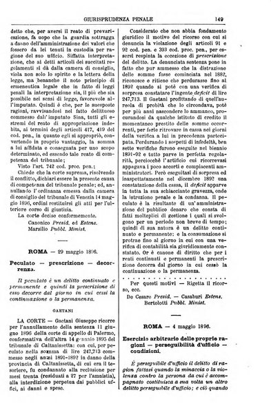 Annali della giurisprudenza italiana raccolta generale delle decisioni delle Corti di cassazione e d'appello in materia civile, criminale, commerciale, di diritto pubblico e amministrativo, e di procedura civile e penale