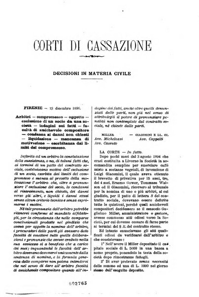 Annali della giurisprudenza italiana raccolta generale delle decisioni delle Corti di cassazione e d'appello in materia civile, criminale, commerciale, di diritto pubblico e amministrativo, e di procedura civile e penale