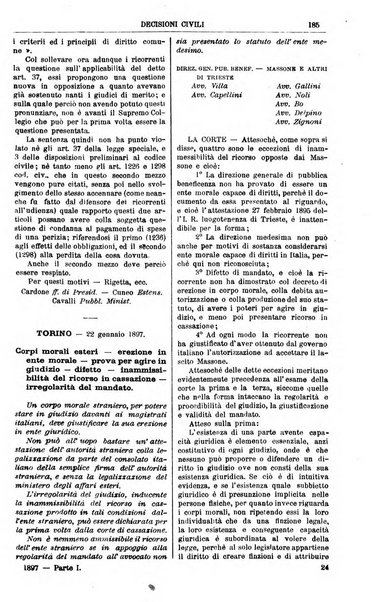 Annali della giurisprudenza italiana raccolta generale delle decisioni delle Corti di cassazione e d'appello in materia civile, criminale, commerciale, di diritto pubblico e amministrativo, e di procedura civile e penale