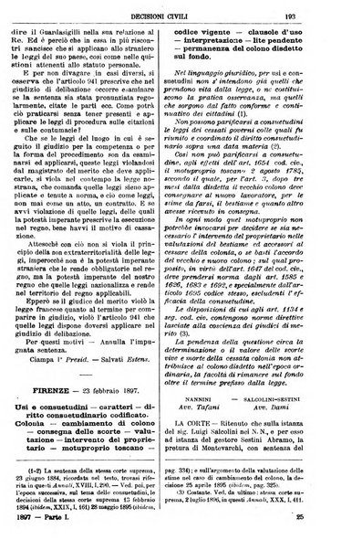 Annali della giurisprudenza italiana raccolta generale delle decisioni delle Corti di cassazione e d'appello in materia civile, criminale, commerciale, di diritto pubblico e amministrativo, e di procedura civile e penale