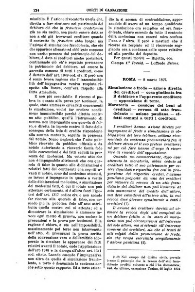 Annali della giurisprudenza italiana raccolta generale delle decisioni delle Corti di cassazione e d'appello in materia civile, criminale, commerciale, di diritto pubblico e amministrativo, e di procedura civile e penale