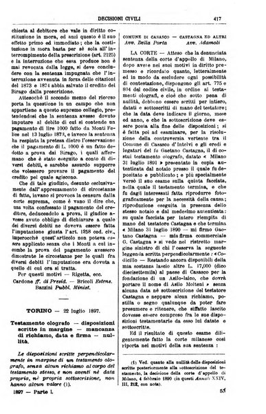 Annali della giurisprudenza italiana raccolta generale delle decisioni delle Corti di cassazione e d'appello in materia civile, criminale, commerciale, di diritto pubblico e amministrativo, e di procedura civile e penale