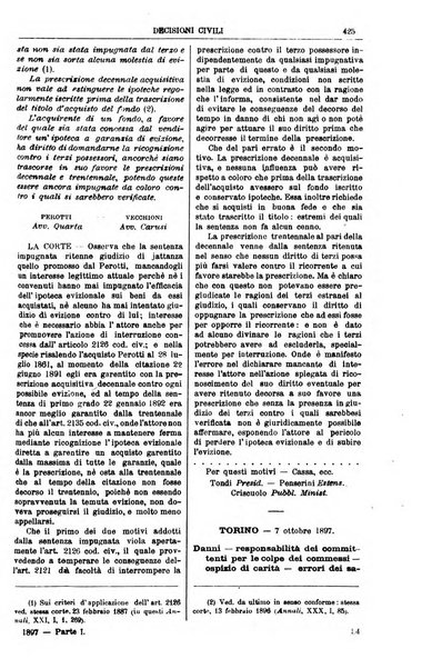 Annali della giurisprudenza italiana raccolta generale delle decisioni delle Corti di cassazione e d'appello in materia civile, criminale, commerciale, di diritto pubblico e amministrativo, e di procedura civile e penale