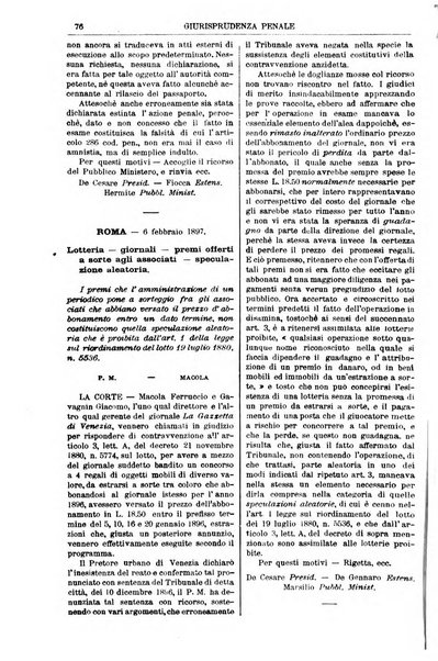 Annali della giurisprudenza italiana raccolta generale delle decisioni delle Corti di cassazione e d'appello in materia civile, criminale, commerciale, di diritto pubblico e amministrativo, e di procedura civile e penale