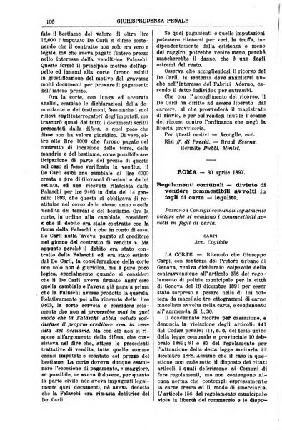 Annali della giurisprudenza italiana raccolta generale delle decisioni delle Corti di cassazione e d'appello in materia civile, criminale, commerciale, di diritto pubblico e amministrativo, e di procedura civile e penale