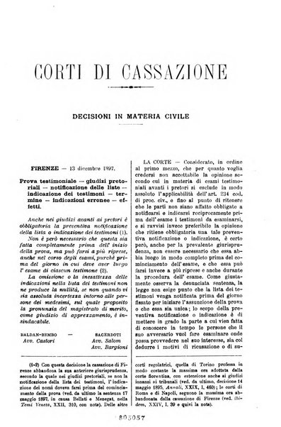 Annali della giurisprudenza italiana raccolta generale delle decisioni delle Corti di cassazione e d'appello in materia civile, criminale, commerciale, di diritto pubblico e amministrativo, e di procedura civile e penale