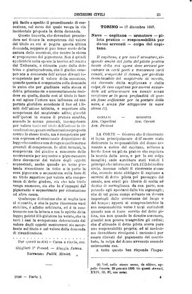 Annali della giurisprudenza italiana raccolta generale delle decisioni delle Corti di cassazione e d'appello in materia civile, criminale, commerciale, di diritto pubblico e amministrativo, e di procedura civile e penale