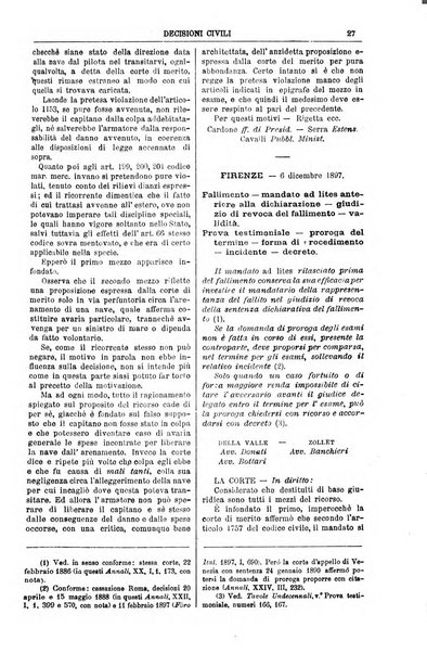 Annali della giurisprudenza italiana raccolta generale delle decisioni delle Corti di cassazione e d'appello in materia civile, criminale, commerciale, di diritto pubblico e amministrativo, e di procedura civile e penale