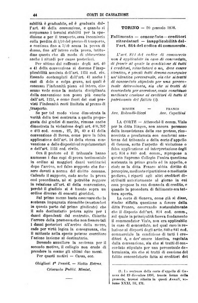 Annali della giurisprudenza italiana raccolta generale delle decisioni delle Corti di cassazione e d'appello in materia civile, criminale, commerciale, di diritto pubblico e amministrativo, e di procedura civile e penale