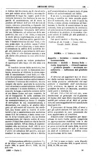 Annali della giurisprudenza italiana raccolta generale delle decisioni delle Corti di cassazione e d'appello in materia civile, criminale, commerciale, di diritto pubblico e amministrativo, e di procedura civile e penale