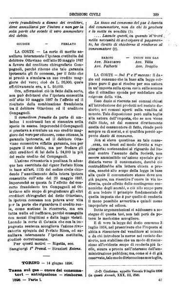 Annali della giurisprudenza italiana raccolta generale delle decisioni delle Corti di cassazione e d'appello in materia civile, criminale, commerciale, di diritto pubblico e amministrativo, e di procedura civile e penale