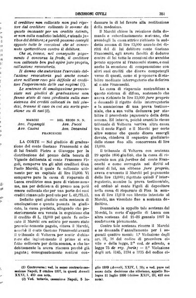 Annali della giurisprudenza italiana raccolta generale delle decisioni delle Corti di cassazione e d'appello in materia civile, criminale, commerciale, di diritto pubblico e amministrativo, e di procedura civile e penale