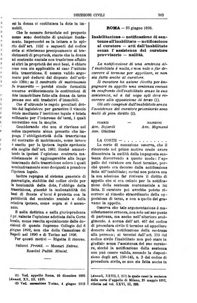 Annali della giurisprudenza italiana raccolta generale delle decisioni delle Corti di cassazione e d'appello in materia civile, criminale, commerciale, di diritto pubblico e amministrativo, e di procedura civile e penale