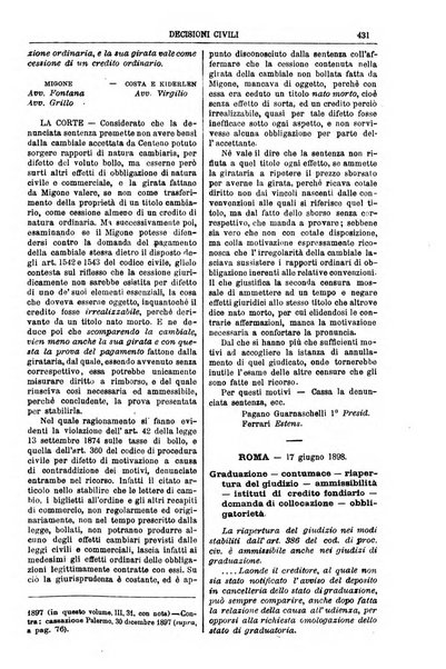 Annali della giurisprudenza italiana raccolta generale delle decisioni delle Corti di cassazione e d'appello in materia civile, criminale, commerciale, di diritto pubblico e amministrativo, e di procedura civile e penale