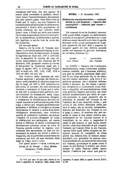 Annali della giurisprudenza italiana raccolta generale delle decisioni delle Corti di cassazione e d'appello in materia civile, criminale, commerciale, di diritto pubblico e amministrativo, e di procedura civile e penale