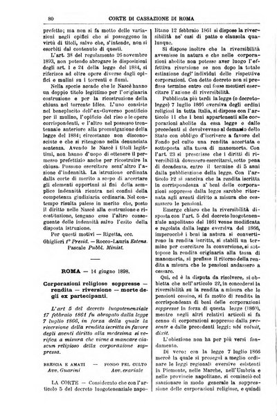 Annali della giurisprudenza italiana raccolta generale delle decisioni delle Corti di cassazione e d'appello in materia civile, criminale, commerciale, di diritto pubblico e amministrativo, e di procedura civile e penale