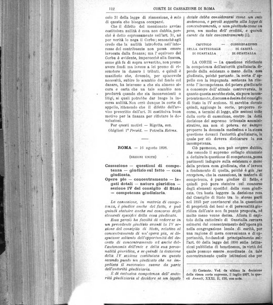 Annali della giurisprudenza italiana raccolta generale delle decisioni delle Corti di cassazione e d'appello in materia civile, criminale, commerciale, di diritto pubblico e amministrativo, e di procedura civile e penale