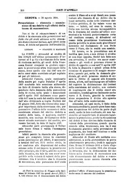 Annali della giurisprudenza italiana raccolta generale delle decisioni delle Corti di cassazione e d'appello in materia civile, criminale, commerciale, di diritto pubblico e amministrativo, e di procedura civile e penale