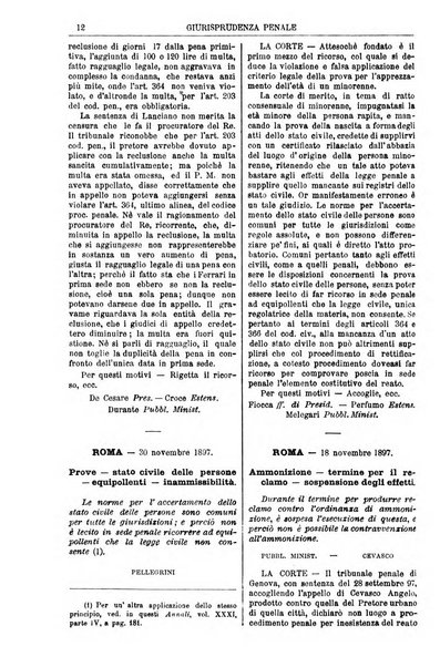 Annali della giurisprudenza italiana raccolta generale delle decisioni delle Corti di cassazione e d'appello in materia civile, criminale, commerciale, di diritto pubblico e amministrativo, e di procedura civile e penale