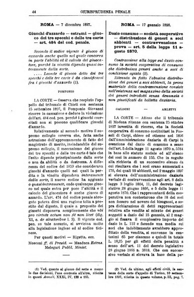 Annali della giurisprudenza italiana raccolta generale delle decisioni delle Corti di cassazione e d'appello in materia civile, criminale, commerciale, di diritto pubblico e amministrativo, e di procedura civile e penale