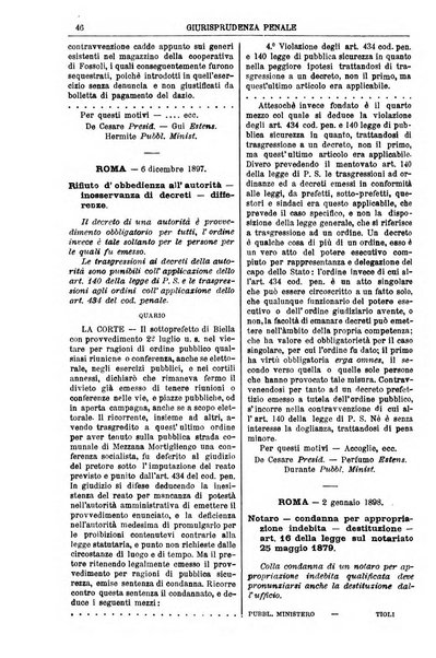 Annali della giurisprudenza italiana raccolta generale delle decisioni delle Corti di cassazione e d'appello in materia civile, criminale, commerciale, di diritto pubblico e amministrativo, e di procedura civile e penale