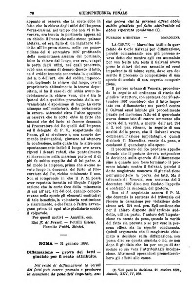 Annali della giurisprudenza italiana raccolta generale delle decisioni delle Corti di cassazione e d'appello in materia civile, criminale, commerciale, di diritto pubblico e amministrativo, e di procedura civile e penale