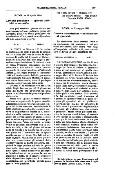 Annali della giurisprudenza italiana raccolta generale delle decisioni delle Corti di cassazione e d'appello in materia civile, criminale, commerciale, di diritto pubblico e amministrativo, e di procedura civile e penale