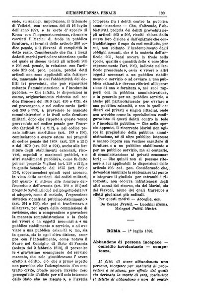 Annali della giurisprudenza italiana raccolta generale delle decisioni delle Corti di cassazione e d'appello in materia civile, criminale, commerciale, di diritto pubblico e amministrativo, e di procedura civile e penale