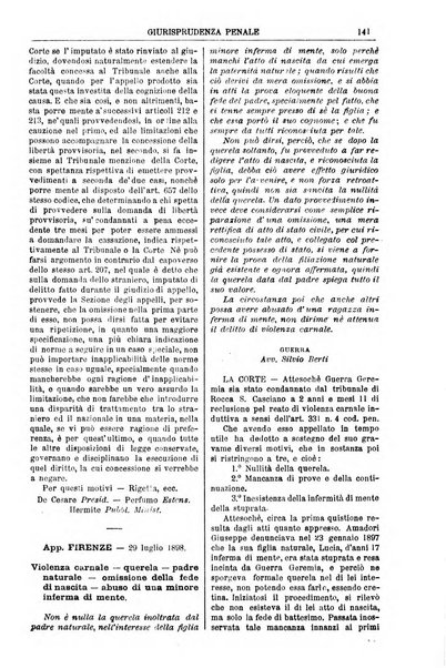 Annali della giurisprudenza italiana raccolta generale delle decisioni delle Corti di cassazione e d'appello in materia civile, criminale, commerciale, di diritto pubblico e amministrativo, e di procedura civile e penale