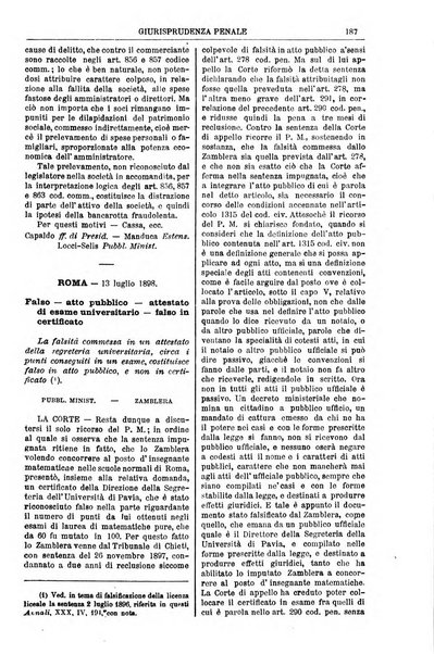 Annali della giurisprudenza italiana raccolta generale delle decisioni delle Corti di cassazione e d'appello in materia civile, criminale, commerciale, di diritto pubblico e amministrativo, e di procedura civile e penale