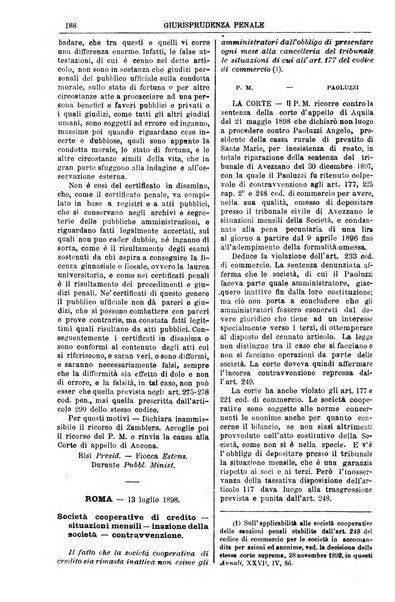 Annali della giurisprudenza italiana raccolta generale delle decisioni delle Corti di cassazione e d'appello in materia civile, criminale, commerciale, di diritto pubblico e amministrativo, e di procedura civile e penale