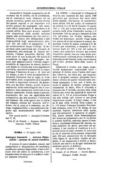 Annali della giurisprudenza italiana raccolta generale delle decisioni delle Corti di cassazione e d'appello in materia civile, criminale, commerciale, di diritto pubblico e amministrativo, e di procedura civile e penale