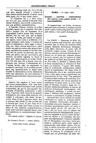 Annali della giurisprudenza italiana raccolta generale delle decisioni delle Corti di cassazione e d'appello in materia civile, criminale, commerciale, di diritto pubblico e amministrativo, e di procedura civile e penale