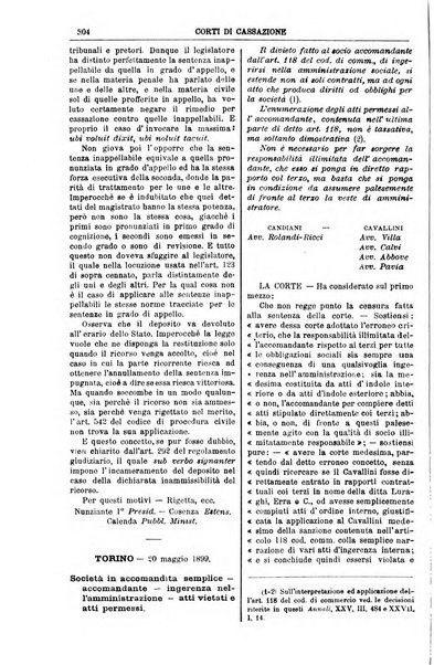 Annali della giurisprudenza italiana raccolta generale delle decisioni delle Corti di cassazione e d'appello in materia civile, criminale, commerciale, di diritto pubblico e amministrativo, e di procedura civile e penale