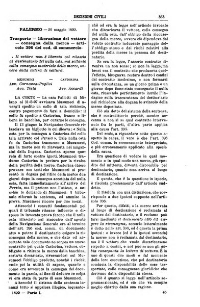 Annali della giurisprudenza italiana raccolta generale delle decisioni delle Corti di cassazione e d'appello in materia civile, criminale, commerciale, di diritto pubblico e amministrativo, e di procedura civile e penale