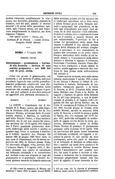 Annali della giurisprudenza italiana raccolta generale delle decisioni delle Corti di cassazione e d'appello in materia civile, criminale, commerciale, di diritto pubblico e amministrativo, e di procedura civile e penale