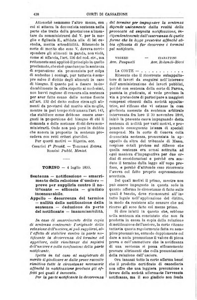 Annali della giurisprudenza italiana raccolta generale delle decisioni delle Corti di cassazione e d'appello in materia civile, criminale, commerciale, di diritto pubblico e amministrativo, e di procedura civile e penale