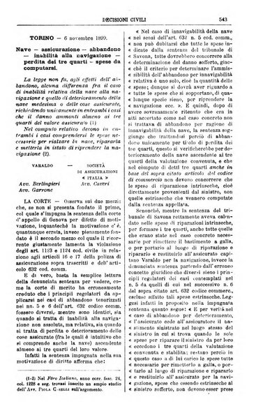 Annali della giurisprudenza italiana raccolta generale delle decisioni delle Corti di cassazione e d'appello in materia civile, criminale, commerciale, di diritto pubblico e amministrativo, e di procedura civile e penale