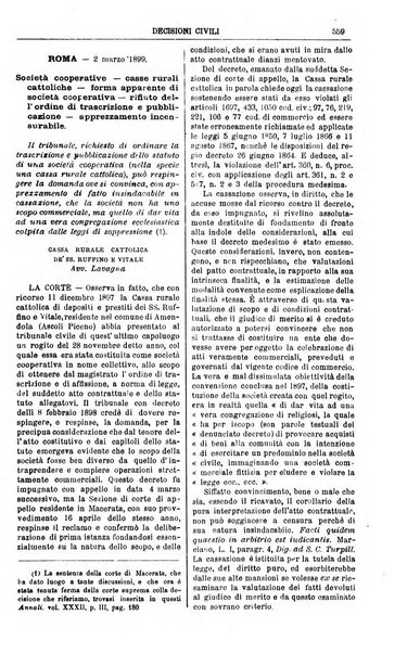 Annali della giurisprudenza italiana raccolta generale delle decisioni delle Corti di cassazione e d'appello in materia civile, criminale, commerciale, di diritto pubblico e amministrativo, e di procedura civile e penale