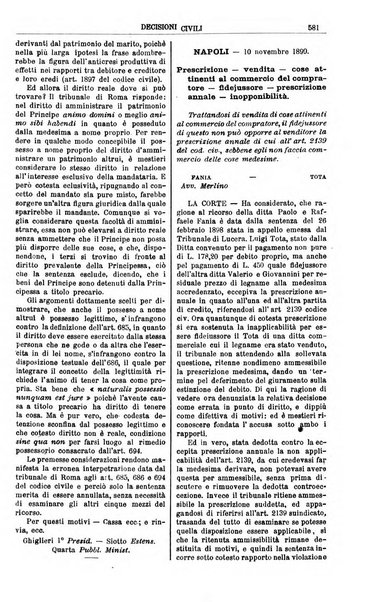 Annali della giurisprudenza italiana raccolta generale delle decisioni delle Corti di cassazione e d'appello in materia civile, criminale, commerciale, di diritto pubblico e amministrativo, e di procedura civile e penale