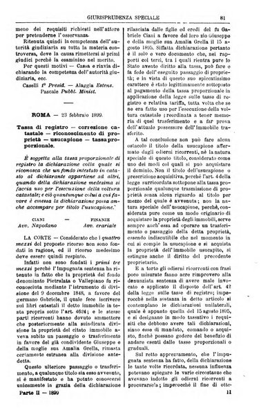 Annali della giurisprudenza italiana raccolta generale delle decisioni delle Corti di cassazione e d'appello in materia civile, criminale, commerciale, di diritto pubblico e amministrativo, e di procedura civile e penale