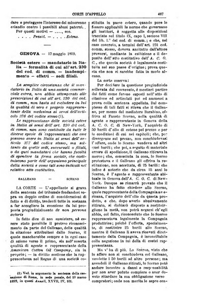 Annali della giurisprudenza italiana raccolta generale delle decisioni delle Corti di cassazione e d'appello in materia civile, criminale, commerciale, di diritto pubblico e amministrativo, e di procedura civile e penale