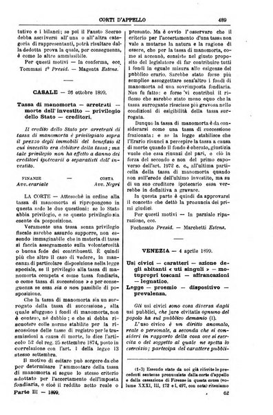 Annali della giurisprudenza italiana raccolta generale delle decisioni delle Corti di cassazione e d'appello in materia civile, criminale, commerciale, di diritto pubblico e amministrativo, e di procedura civile e penale